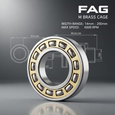 FAG Pendelrollenlager mit M-Messingkäfig für Schwerlastanwendungen mit einem Breitenbereich von 14 mm bis 200 mm und einer Drehzahl von bis zu 6000 U/min