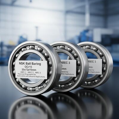 NSK Kugellager Chromstahl (GCr15) 35x72x15mm ABEC 1, ABEC 3, ABEC 5 Präzisionsgefertigt für Automobil- und Industrieanwendungen